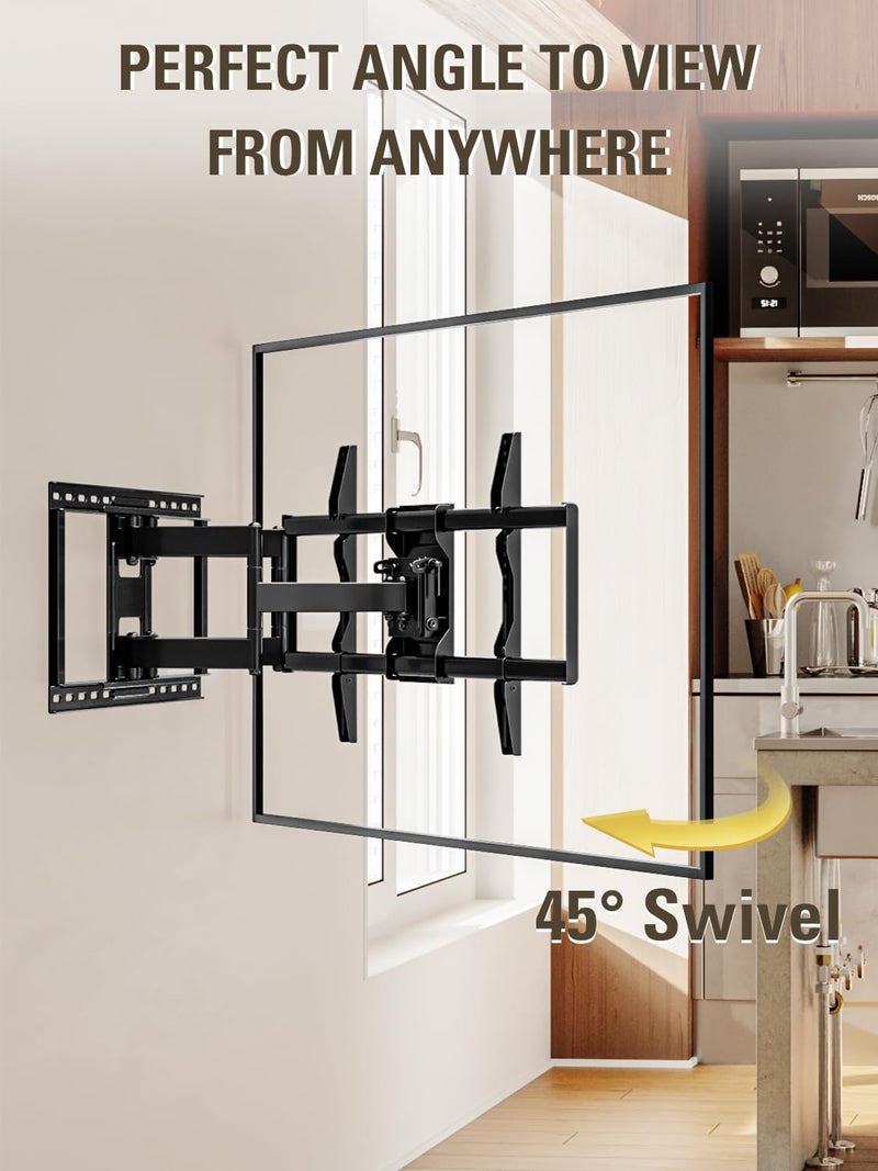 Mounting Dream TV Wall Mount TV Bracket for Most 42-90 Inch TV, Pre-Assembled Full Motion TV Mount with Articulating Arms, Max VESA 800x400mm 132 lbs. Loading, Fits 16", 18", 24" Studs, MD2298-XL - Image 4